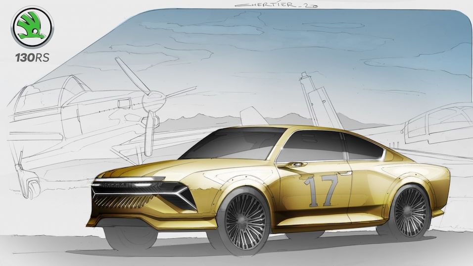 Ikonická Škoda 130 RS ve futuristické představě designéra značky